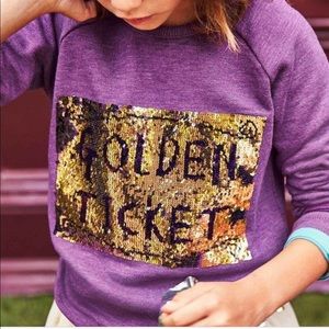 Mini boden golden ticket sweatshirt